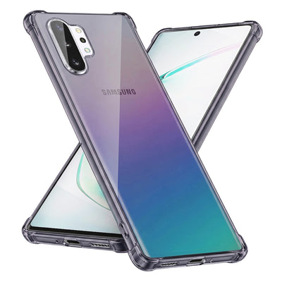 Husa pentru Samsung Galaxy Note 10 Plus, Techsuit Shockproof Clear Silicone, fumuriu