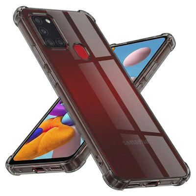 Husa pentru Samsung Galaxy A21s, Techsuit Shockproof Clear Silicone, fumuriu