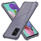 Husa pentru Samsung Galaxy A51 4G, Techsuit Shockproof Clear Silicone, fumuriu