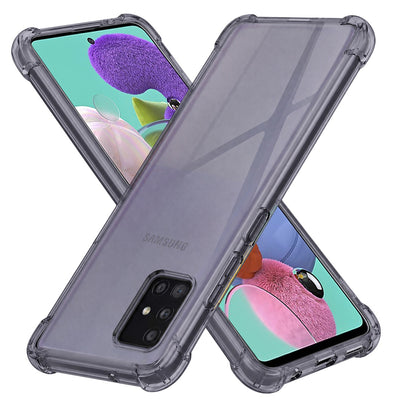 Husa pentru Samsung Galaxy A51 4G, Techsuit Shockproof Clear Silicone, fumuriu