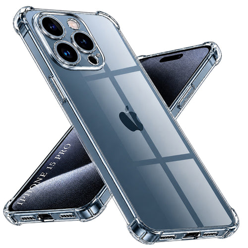 Husa pentru iPhone 15 Pro, Techsuit Shockproof Clear Silicone, transparenta