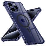 Husa pentru iPhone 15 Pro, Techsuit Shockproof Clear Silicone MagSafe, fumuriu