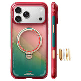 Husa pentru iPhone 17 Pro Max, Torras Ostand Q3 Air Series, verde;rosu