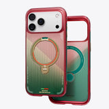 Husa pentru iPhone 17 Pro Max, Torras Ostand Q3 Air Series, verde;rosu