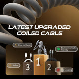 Cablu Lisen de date L114 (YL0125030001), pentru CarPlay, USB to Type-C, 3A, 480Mbps, Aluminum, Silicon, Braided, 3.3ft, gri