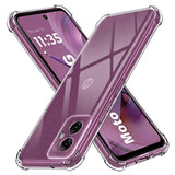 Husa pentru Motorola Moto G55, Techsuit Shockproof Clear Silicone, transparenta
