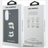 Husa pentru Samsung Galaxy A37 5G, Karl Lagerfeld Hardcase K&C Heads Pins and Logo (KLHCSA37PSFDHPOK), negru