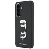 Husa pentru Samsung Galaxy A37 5G, Karl Lagerfeld Hardcase K&C Heads Pins and Logo (KLHCSA37PSFDHPOK), negru