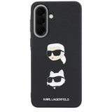 Husa pentru Samsung Galaxy A57 5G, Karl Lagerfeld Hardcase K&C Heads Pins and Logo (KLHCSA57PSFDHPOK), negru
