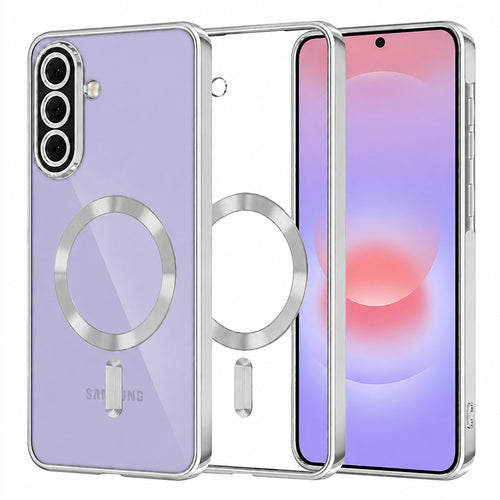 Husa pentru Samsung Galaxy A37 5G, Techsuit Lux Crystal MagSafe, argintiu