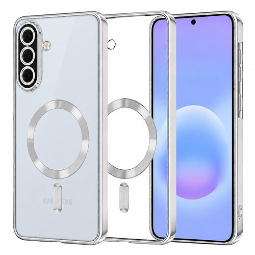 Husa pentru Samsung Galaxy A57 5G, Techsuit Lux Crystal MagSafe, argintiu