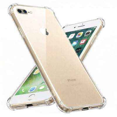 Husa pentru iPhone 8 Plus, Techsuit Shockproof Clear Silicone, transparenta