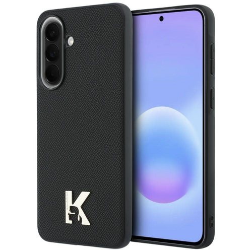 Husa pentru Samsung Galaxy A37 5G, Karl Lagerfeld Hardcase Piele cu K Head Logo (KLHCSA375PGFKHGK), negru