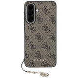 Husa pentru Samsung Galaxy A37 5G, Guess Hardcase 4G Classic Logo Charm (GUHCSA37GF4GBR), maro
