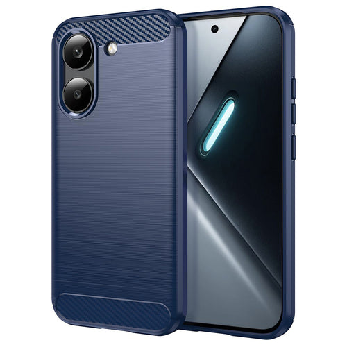 Husa pentru Xiaomi POCO X8 Pro, Techsuit Carbon Silicone, albastru