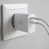 Incarcator retea 3mk GaN, USB, Type-C 25W, QC4, alb