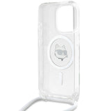 Husa pentru iPhone 15 Pro Max, Karl Lagerfeld IML Crossbody MagSafe (KLHMP15XHCCHNT), transparenta