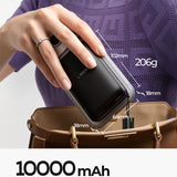 Baterie externa Lisen Qi2 P604, cu Type-C Cablu 65W, 10000mAh, gri