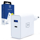 Incarcator retea 3mk GaN, USB, Type-C 45W, PD 3.0, QC4, alb