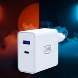 Incarcator retea 3mk GaN, USB, Type-C 45W, PD 3.0, QC4, alb
