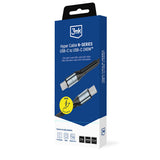 Cablu 3mk de date Hyper N-Series, Type-C to Type-C, Ultra Incarcare rapida, 240W, 48V/5A, 3m, negru