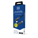 Cablu 3mk de date Hyper N-Series, Type-C to Type-C, Ultra Incarcare rapida, 180-Degree Cable, 100W, 20V/5A, 1m, negru