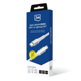 Cablu 3mk de date Hyper N-Series, Type-C to Lightning, 27W, 9V/3A, 2m, alb