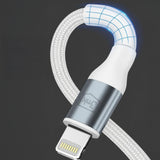 Cablu 3mk de date Hyper N-Series, Type-C to Lightning, 27W, 9V/3A, 1m, alb