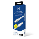 Cablu 3mk de date Hyper N-Series, Type-C to Lightning, 27W, 9V/3A, 1m, alb