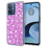Husa pentru Motorola Moto G14, Techsuit Sparkly Glitter, alb