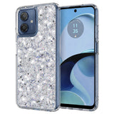 Husa pentru Motorola Moto G14, Techsuit Sparkly Glitter, alb