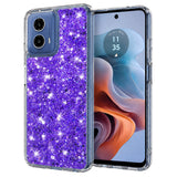 Husa pentru Motorola Moto G34, Techsuit Sparkly Glitter, alb