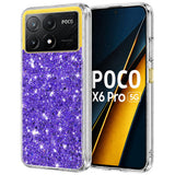 Husa pentru Xiaomi POCO X6 Pro, Techsuit Sparkly Glitter, alb