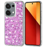 Husa pentru Xiaomi Redmi Note 13 Pro 4G, Techsuit Sparkly Glitter, alb