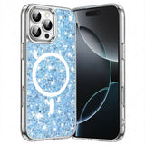 Husa pentru iPhone 16 Pro, Techsuit Sparkly Glitter MagSafe, alb