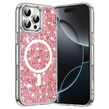 Husa pentru iPhone 16 Pro, Techsuit Sparkly Glitter MagSafe, alb