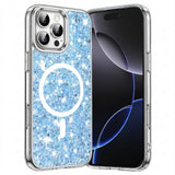 Husa pentru iPhone 16 Pro Max, Techsuit Sparkly Glitter MagSafe, alb
