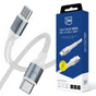Cablu 3mk de date Hyper N-Series, Type-C to Type-C, Super Incarcare rapida, 100W, 20V/5A, 2m, alb