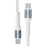 Cablu 3mk de date Hyper N-Series, Type-C to Type-C, Super Incarcare rapida, 100W, 20V/5A, 2m, alb