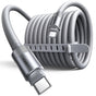 Cablu Lisen de date L115 (YL0126010031), Type-C to Type-C, Incarcare rapida, 100W, 480Mbps, Aliaj aluminiu, Silicon, 3m, gri