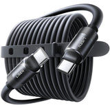 Cablu Lisen de date L115 (YL0125040001), Type-C to Type-C, Incarcare rapida, 100W, 480Mbps, Aliaj aluminiu, Silicon, 3m, negru