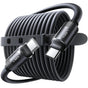 Cablu Lisen de date L115 (YL0125040001), Type-C to Type-C, Incarcare rapida, 100W, 480Mbps, Aliaj aluminiu, Silicon, 3m, negru