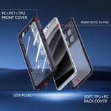 Husa pentru Xiaomi Redmi Note 15 Pro 5G, ShellBox Waterproof IP68 Case, negru