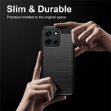 Husa pentru OnePlus Nord 6, Techsuit Carbon Silicone, negru