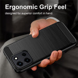 Husa pentru OnePlus Nord 6, Techsuit Carbon Silicone, negru