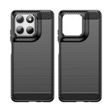 Husa pentru Motorola Moto G57 Power, Techsuit Carbon Silicone, negru