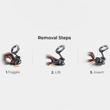 Suport auto Lisen (A608), Prindere magnetica, pentru Bord, Pliabil, 360° Reglabil, cu Larger Bottom Suction Cup, negru