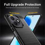 Husa pentru Honor X8d, Techsuit Carbon Silicone, negru