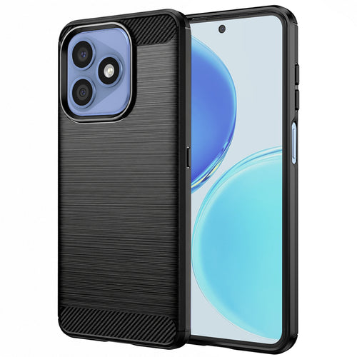 Husa pentru Honor X8d, Techsuit Carbon Silicone, negru