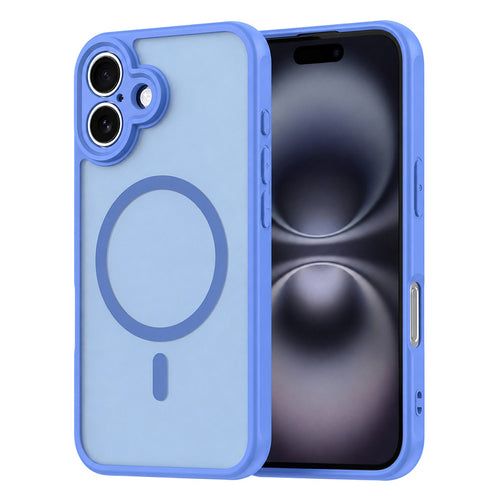 Husa pentru iPhone 16, Techsuit HaloFrost II MagSafe, albastru
